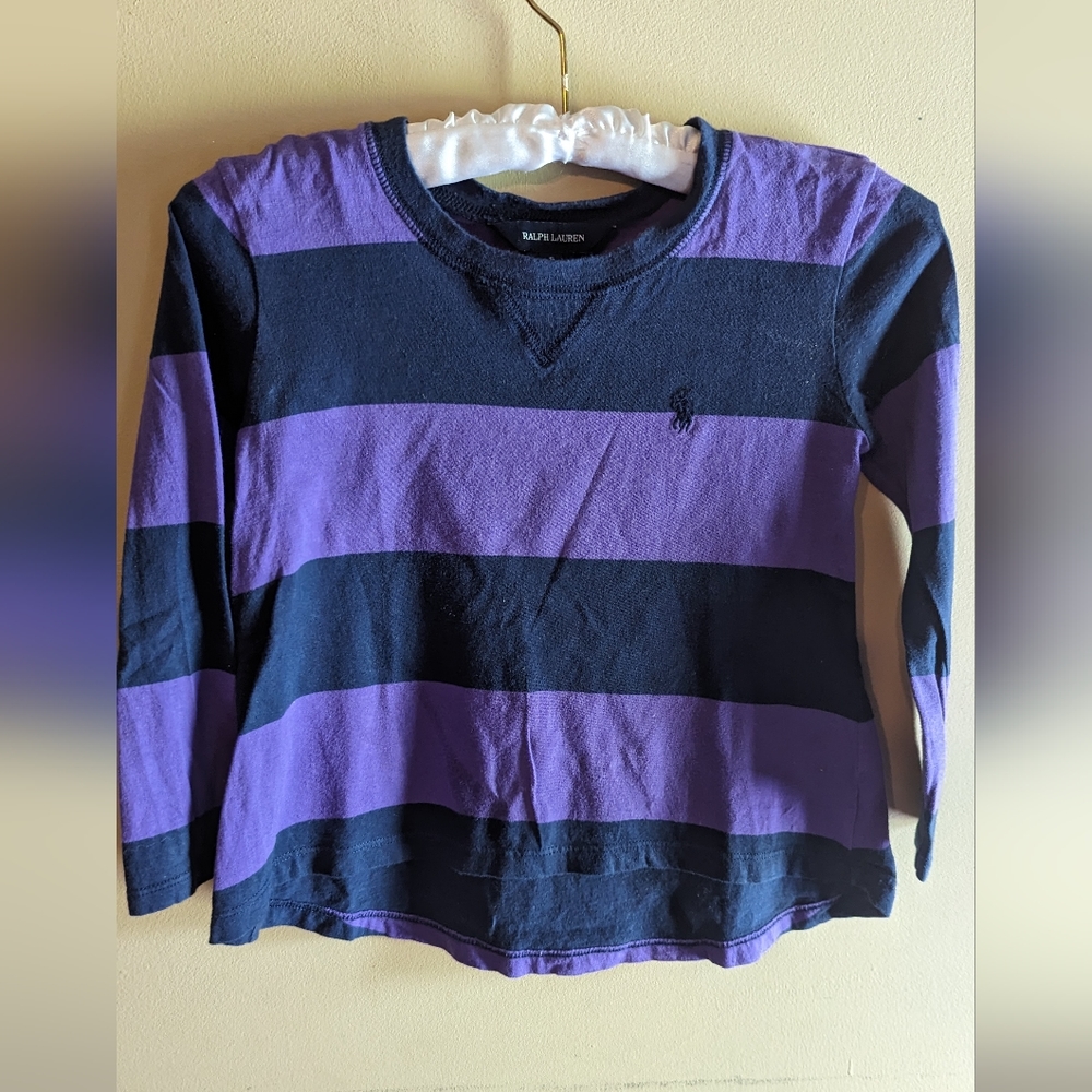 Striped Long Sleeve Polo Shirt